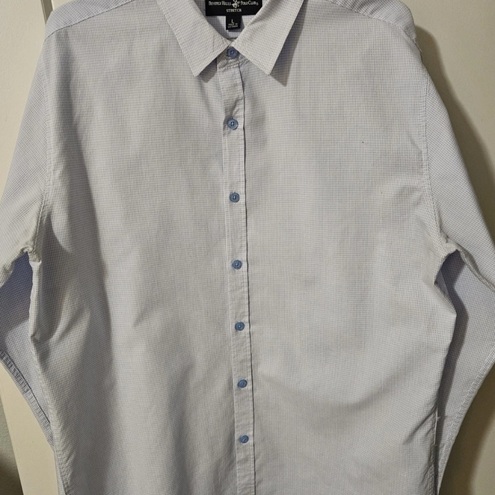 Men's Blue Button-Up Shirt